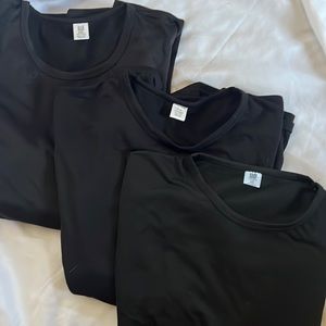 Set of 3 gold metal mens XXL thermal shirts